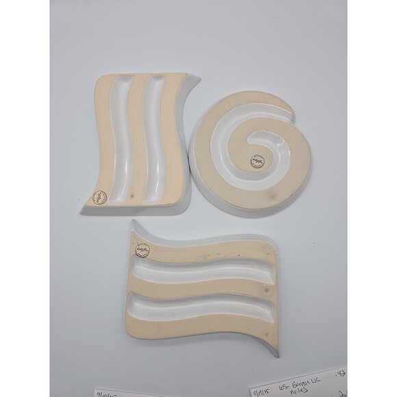 California Pantry Divided Serving Dishes by Julia Junkin 2 Rectangular 1 Round - Picture 3 of 8